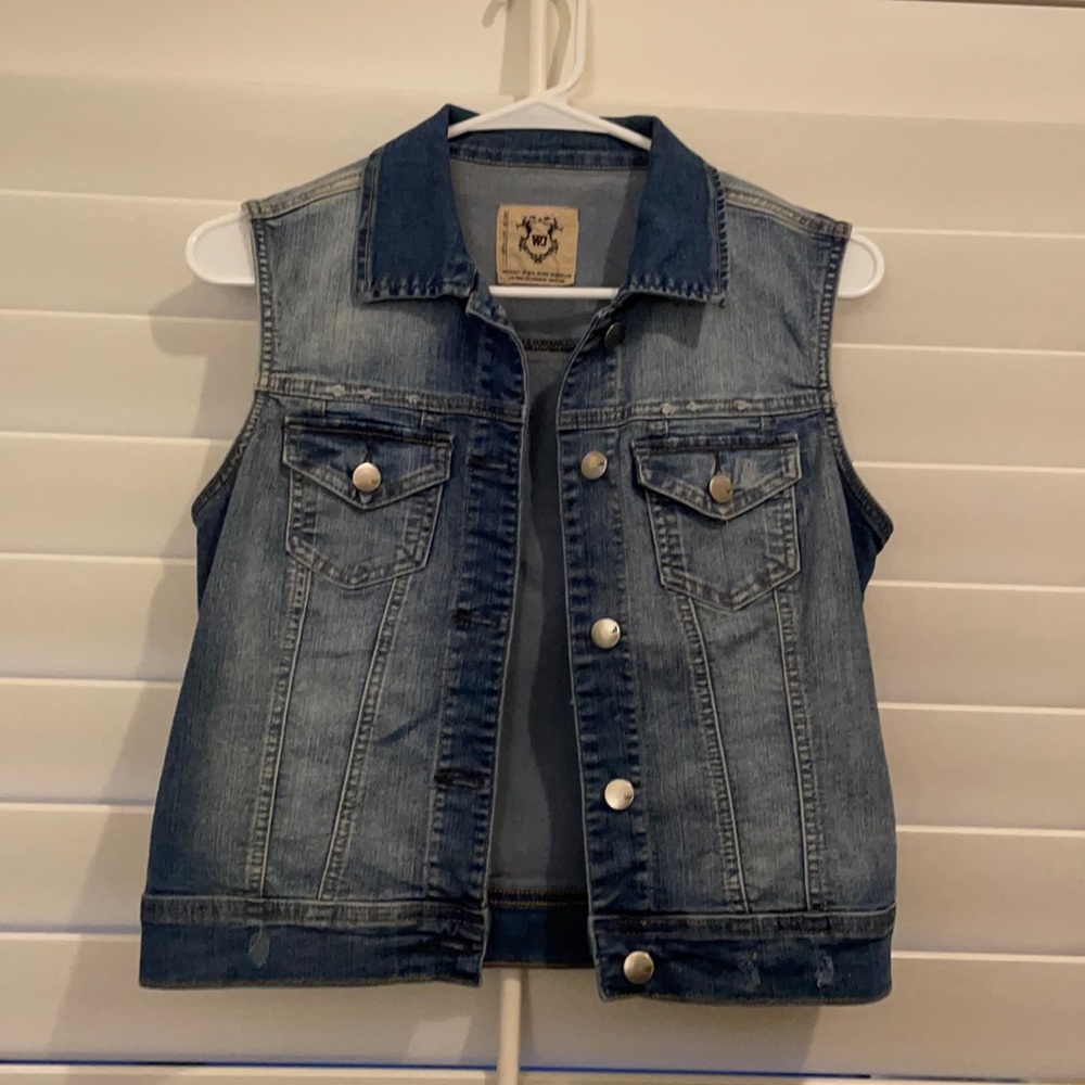 Denim Jean vest with pockets